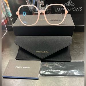 Authentic DOLCE & GABBANA DG3364F ASIAN FIT Color Opal Rose NEW Butterfly shape